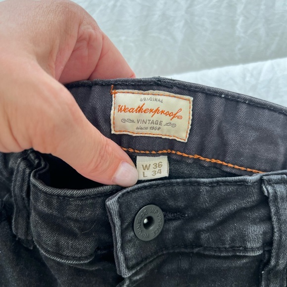 Mens Weatherproof Vintage Jeans Blk w36 - Picture 5 of 8